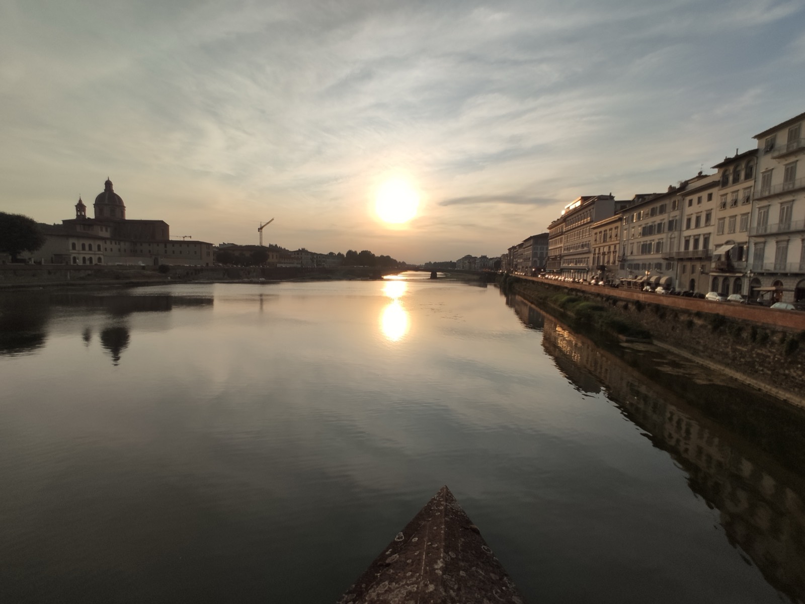 Tramonto sull'Arno a Firenze