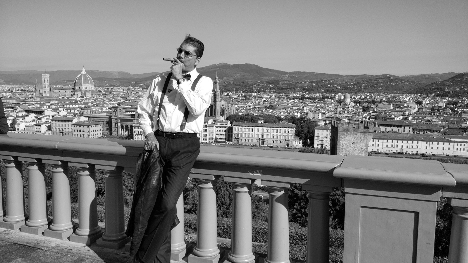 Firenze vista dal piazzale Michelangelo, in bianco e nero